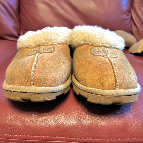 "Ugg" leather, fleece-lined slipper (mule) 7-8, sand - Picture 6 of 13